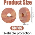 thumbnail image 6 of Vongem Cedar Wood Moth Repellent, 100% Natural Anti Moth Repellent Cedar Blocks Clothes Protection, Storage Accessories Cedar Rings Wardrobes Drawers Freshener Chemical-Free Rings for Hanger 50 Pack, 6 of 8