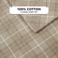 thumbnail image 3 of Regency Heights Cal King Size Cotton Flannel Sheet Set, 4-Piece Flannel Bed Sheets Cal King, 100% Cotton Bed Sheets Set with Deep Pocket, Tan Plaid, 3 of 7