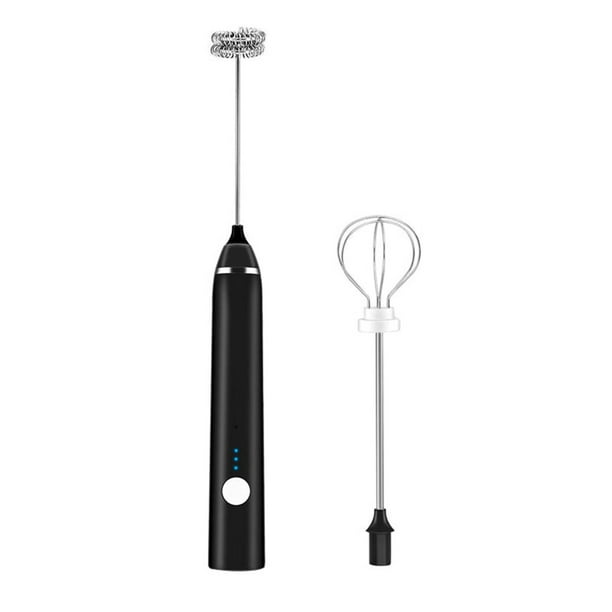 Fiudx Espumador de Leche Eléctrico, Espumador de Mano Recargable Por Usb, Batidor Multifunción, Diseño Duradero de Acero Inoxidable, Ideal para Café, Pastel, Chocolate Caliente, Imprescindible para B