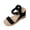 Black, variant on Women's Fashion Casual Summer Arrival Solid Color Trendy Versatile High Heel Rope Sandals Black 7