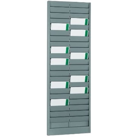 STEELMASTER Swipe Card or Badge Rack, 40 Card Capacity, 8.13 x 23.13 x ...