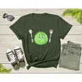 thumbnail image 4 of Cute Green Cabbage Vegetable Holding Fork and Spoon Standing T-Shirt Cabbage Lover Gift T Shirt for Men Women Kids Boys Girls Graphic Tshirt, 4 of 8