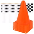 thumbnail image 1 of Mini conos de tráfico ZICRO 20 cm naranjas con banderas a cuadros 24 pzas, 1 of 7