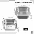 thumbnail image 4 of 2-in-1 Washing Up Bowl Set, Stainless Steel Dish Tub with Colander, Fruit Vegetable Washing Basin, Multi-purpose Bowl Kit for Washing and Draining Rice, Pasta, Food Strainer Mixing Bowl, 4 of 6