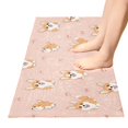 thumbnail image 5 of Haosy Corgi and Footprints Bathroom Rugs Non Slip Absorbent Soft Plush Quick Dry Bath Mat, 39"x20", 5 of 8