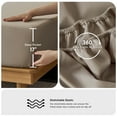 thumbnail image 3 of MooMee Sheet Set Queen 600TC 100% Long-Staple Cotton Silky Sateen Smooth Luxury 4pcs(Tannish Grey), 3 of 6
