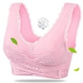 thumbnail image 1 of Fashion New Cross Side Buckle Without Rims Gathered Sports Underwear Sleep Bra, 1 of 6