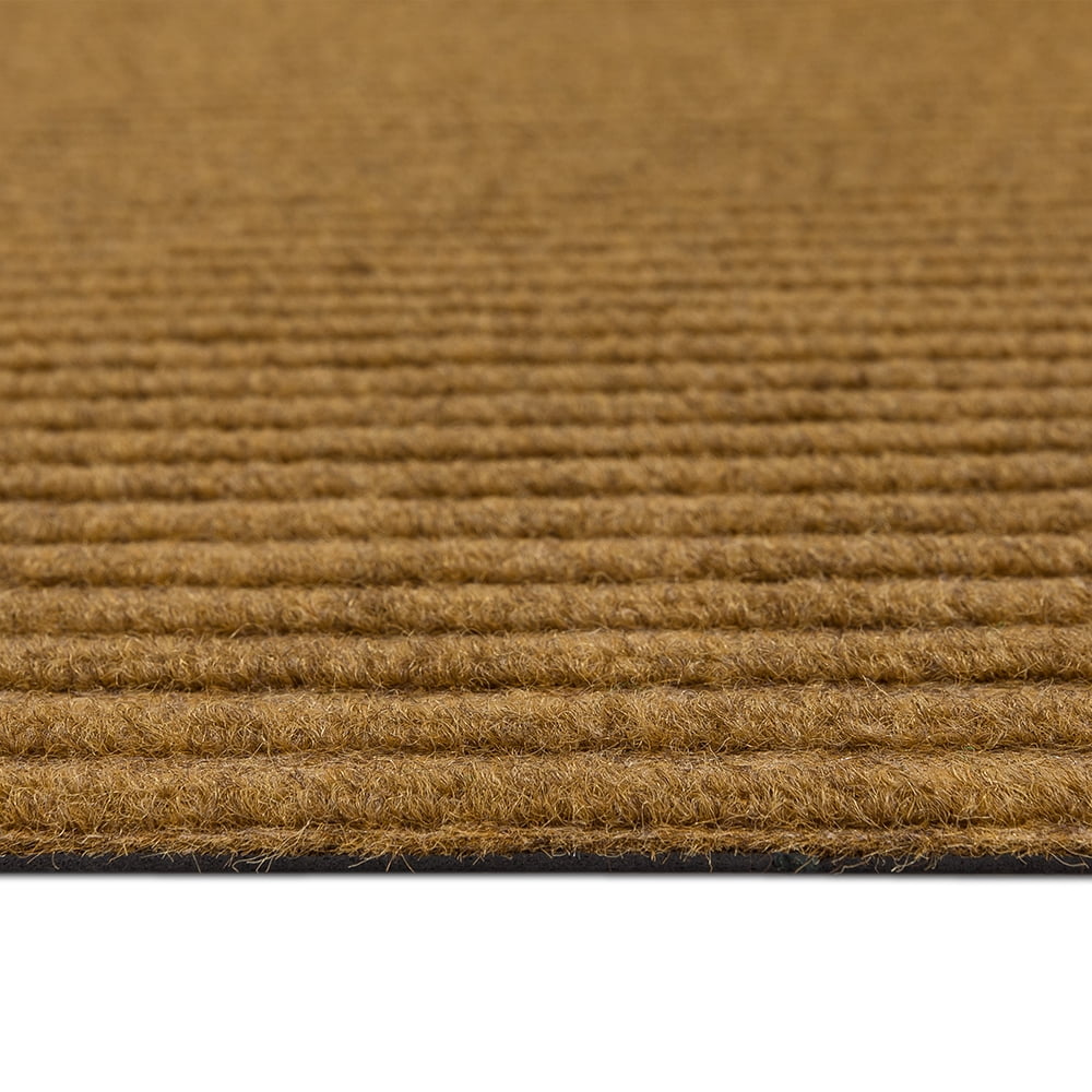 Mohawk Home All Purpose Low Pile Non-Slip Indoor/Outdoor Stain/Fade Resistant 2 Piece Ribbed Mat, Tan, 1' 6" x 2' 6"