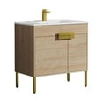 thumbnail image 6 of 36" Freestanding Bathroom Vanity with Sink - Brush Gold Hardware - Maple, 6 of 9