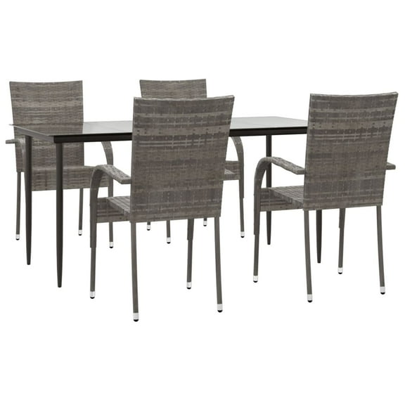 vidaXL Patio Dining Set Garden Outdoor Table 3/5/7/9 Piece Multi Colors/Sizes