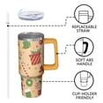 thumbnail image 3 of Holiday Snowman Christmas Tumbler 30oz with Handle and Straw, Insulated Stainless Steel Coffee Cup, Winter Water Bottle Gift for Women Men, 3 of 5
