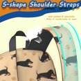thumbnail image 5 of Dachshund and Bone Orange Pattern 17" School Backpacks for Teens,Waterproof Oxford Fabric,S-Shape Padded Straps for School,Travel,Hiking,Camping, 5 of 6