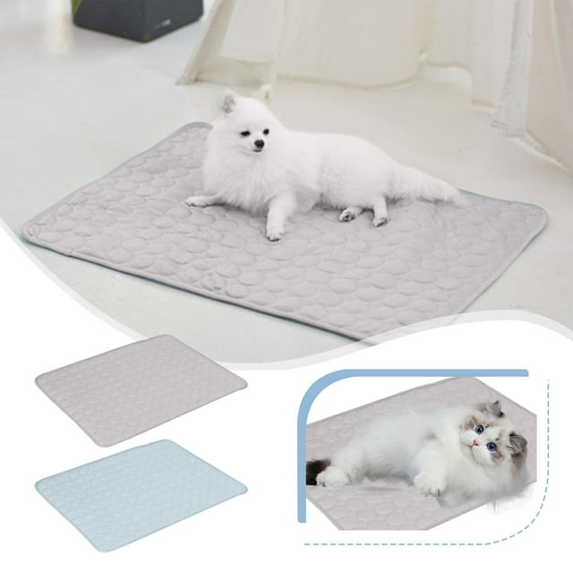 Fiudx Tapete de Hielo para Perros, Almohadilla de Gel Autofrío, a Prueba de Fugas y Resistente a Arañazos, Refrescante para Mascotas En Verano, para Uso Doméstico y de Viaje, Tela de Malla Suave, Tam