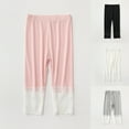 thumbnail image 4 of ZACPNCV Girls Capri Leggings 3/4 Pants Toddler Girl Basic Solid Summer Leggings Kids Dance Pants for School White 11-12 Years, 4 of 4