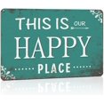 thumbnail image 3 of Porch Sign, Outdoor Signs for Porch, Porch Decor for Home, Bar, Farmhouse, Patio 12x8 Inches Aluminum Metal Sign Wall Decor - This is Our Happy Place, 3 of 7