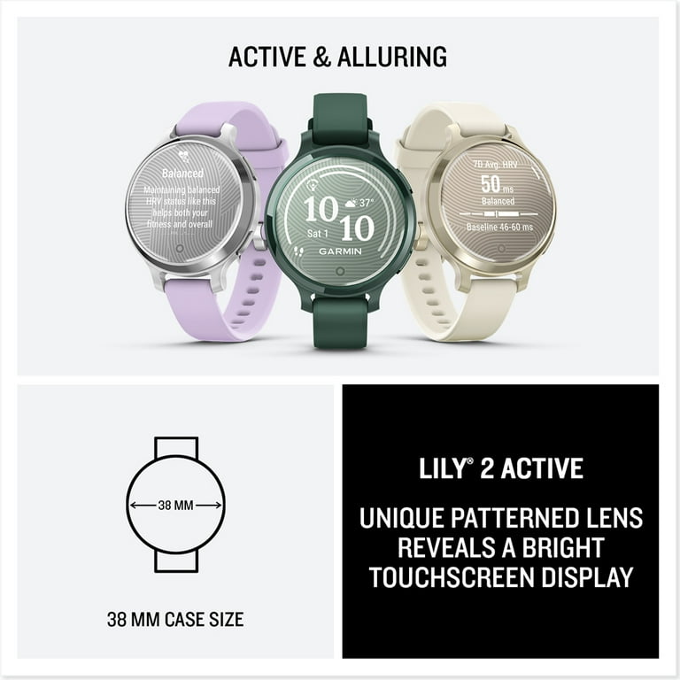 Garmin Lily 2 Active GPS Smartwatch, Purple Jasmin 010-02891-01