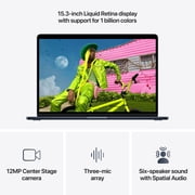 Apple 15 MacBook Air with M5 chip, 10 core CPU / 10 core GPU, 16GB Memory, 512GB SSD - Midnight