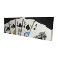 thumbnail image 1 of Card game spades royal flush closeup - 20"x60" canvas - Print on demand, 1 of 5