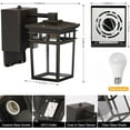 thumbnail image 5 of Porch Light with GFCI Outlet Built in, Dusk to Dawn Outdoor Light with Outlet, Waterproof Anti-Rust Alunmium Exterior Light Fixture Wall Mount Outside Light for House Garage Front Door, Bulb Included, 5 of 5
