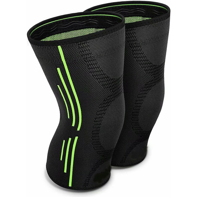 2 Pcs de Genouillères Ligamentaires Bandage Élastique Compression Mixte Adapté f