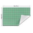 thumbnail image 3 of YFYANG Washable Heat-Resistant Placemats, 70% PVC/30% Polyester, Green Classic Plaid Pattern Kitchen Table Mat, 12" x 18" 1 Piece, 3 of 6