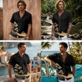 thumbnail image 2 of FOR U DESIGNS Pine Tree Mountain Print Matchable Couple Outfits Button Down Shirt or Sleeveless Sundress with Pockets Fashion Matching Clothes for Beach Parties, 2 of 7