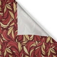 thumbnail image 6 of Ambesonne Leaves Grommet Curtain, Colored Foliage Pattern, 50" x 54", Vermilion Ruby Beige, 6 of 6