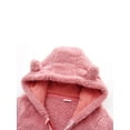 thumbnail image 3 of Wassery Baby Boys Girls Jumpsuit Infant Plush Thickened Hooded Romper Long Sleeve Zipper Closure Closure Jumpsuit Winter Clothes for Boys Girls 0-18M, 3 of 8
