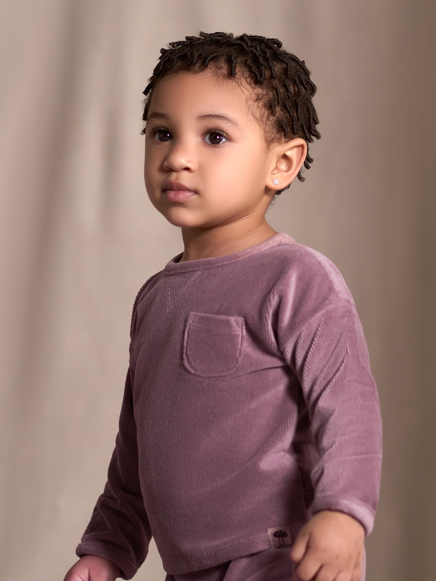 Modern Moments by Gerber Baby Boy or Girl Gender Neutral Long Sleeve Velour Top & Pant, 2-Piece Outfit Set, Sizes 0/3-24 Months