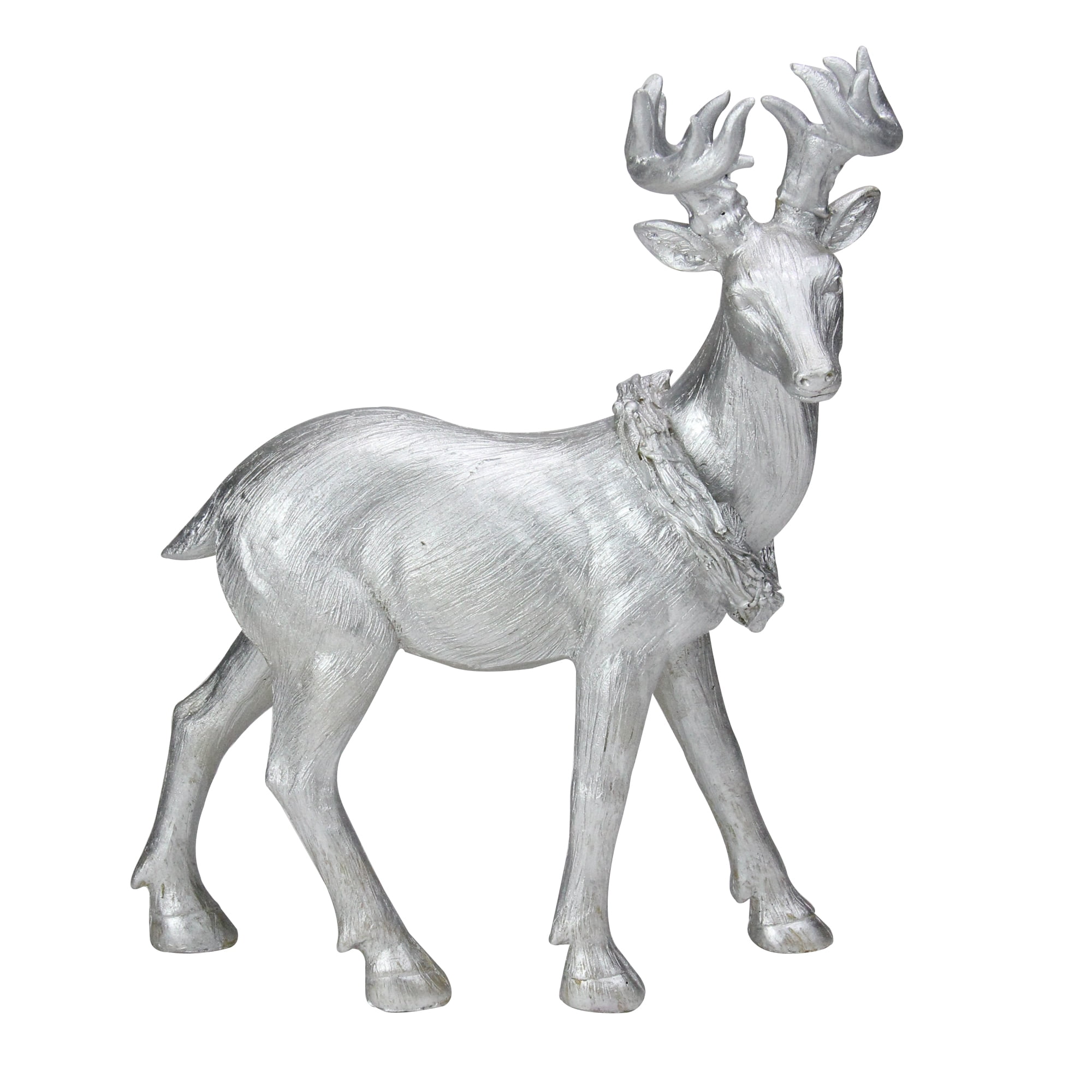 11.5" Elegant Silver Christmas Table Top Reindeer Figure