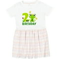 thumbnail image 3 of Inktastic 2nd Birthday Princess Frog Girls Toddler Dress, 3 of 5