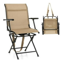 Hunting Chair, 360°Swivel Hunting Blind Chair, Folding Silent Deer Hunting Chair with Carrying Strap, Portable Ground Blind Chair for Fishing, Camping, Picnic, Beach, 330LBS Capacity, Brown