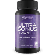 Ultra Sonus Complete Tinnitus Supplement - Garlic Turmeric Vitamin C Max Formula - Support Reduced Inflammation & Ear Ringing with This Natural Herbal Formula ( 90 Capsules )
