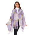 thumbnail image 3 of FORMRS Womens Scarf Winter Soft Long Big Warm Shawls Wrap Tassel Scarves, Pastel Purple Marble Pattern, 3 of 9