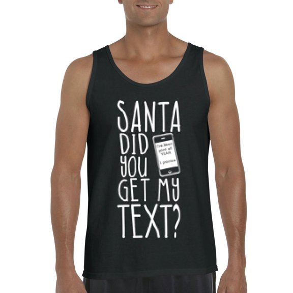 Artix - Men's Tank Top for Men - Christmas Hoodie Santa Did You Get My Text?