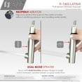 thumbnail image 2 of Stylish Latina One-Handle Brushed Stainless Steel Pull Down Kitchen Faucet Ht 13" K-146S, 2 of 14