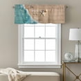 thumbnail image 3 of Beach Starfish Valance Curtain The Beach Is My Happy Place Wood Grain Window Valances Rod Pocket Short Curtains Window Treatments for Kitchen Bedroom Bathroom Laundry 42" x 12", 3 of 9