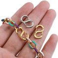 thumbnail image 4 of Kkkded Boucle de Collier en Acier Inoxydable 5 Pcs S - type Double - Boucle à Ressort - pour Raccourci de Collier, Connexion de Bracelet, 4 of 7