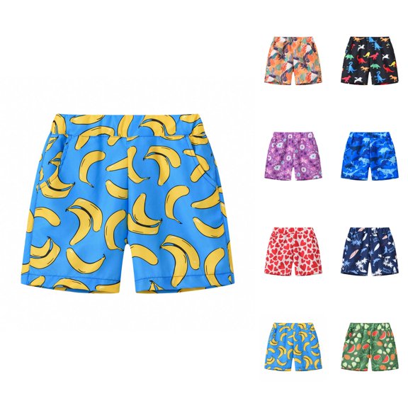 Boys Shorts Child Girls Casual Floral Printing Summer Hawaii Kids Clothes Boys Holiday Beach Pants
