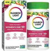 Rainbow Light Multivitamin for Women 50+, Vitamin C, D & Zinc, Probiotics, Womens One 50+ Multivitamin Provides High Potency Immune Support, Non-GMO, Vegetarian, 60 Tablets