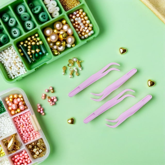 Greenadscape 50Ud Pinzas Para Manualidades Con Punta De Plástico Para Bisutería Y Proyectos Creativos