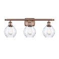 thumbnail image 1 of Innovations 516-3W-AC-G362-LED Small Waverly 3 Light Bath Vanity Light part of the Ballston Collection, Antique Copper, 1 of 1