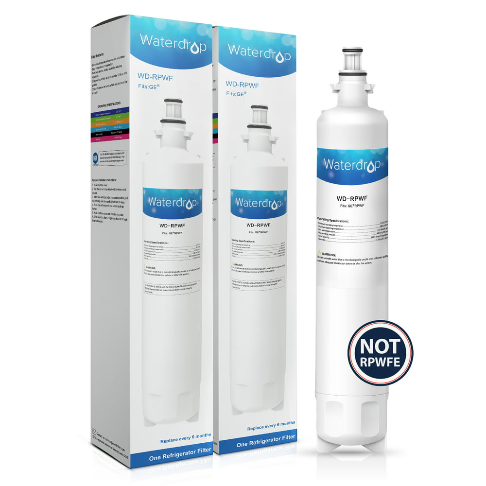 2 Pack Waterdrop Rpwf Refrigerator Water Filter Compatible With Ge Rpwf