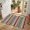 Red, variant on Half Circular Door Mat 16"x24",Footprint Absorbent Non Slip Welcome Mats for Front Door,Vintage Brown Black Please Remove Your Shoes Diatomaceous Entryway Rug for Bathroom Kitchen Apartment Entrance