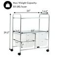 thumbnail image 2 of Costway 4Drawer Rolling Storage Cart Shelf Scrapbook Paper Office School Organizer Black White, 2 of 8