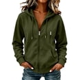 thumbnail image 2 of Ynynloco Women's Fall Zip Up Hoodies Sweatshirts with Pockets Long Sleeve Loose Fit Sweatshirt Trendy Y2K Track Jackets Spring Winter Clothing, 2 of 9