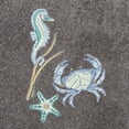 thumbnail image 3 of Authentic Hotel and Spa  Turkish Cotton Aaron 3PC Embellished Towel Set Charcoal, 3 of 5
