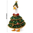 thumbnail image 3 of Christmas Tree Porch Goose Outfit Set for 23 Inch Statue with Star Hat and Golden Bells Holiday Yard Decor, 3 of 7