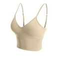 thumbnail image 3 of Made by Olivia Women's Seamless Padded Workout Sports Bra Cami Cropped Yoga Tank Top with Convertible Straps, 3 of 7