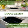 thumbnail image 4 of Outsunny Outdoor Potting Bench Table, Wooden Workstation with Sliding Tabletop, Storage Shelf and Dry Sink, for Greenhouse, Garden, Patio, Natural, 4 of 9